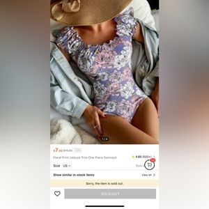 Floral Off Shoulder swimsuit